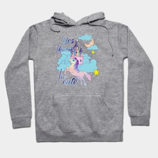 Yes I know I'm cute unicorn designs Hoodie